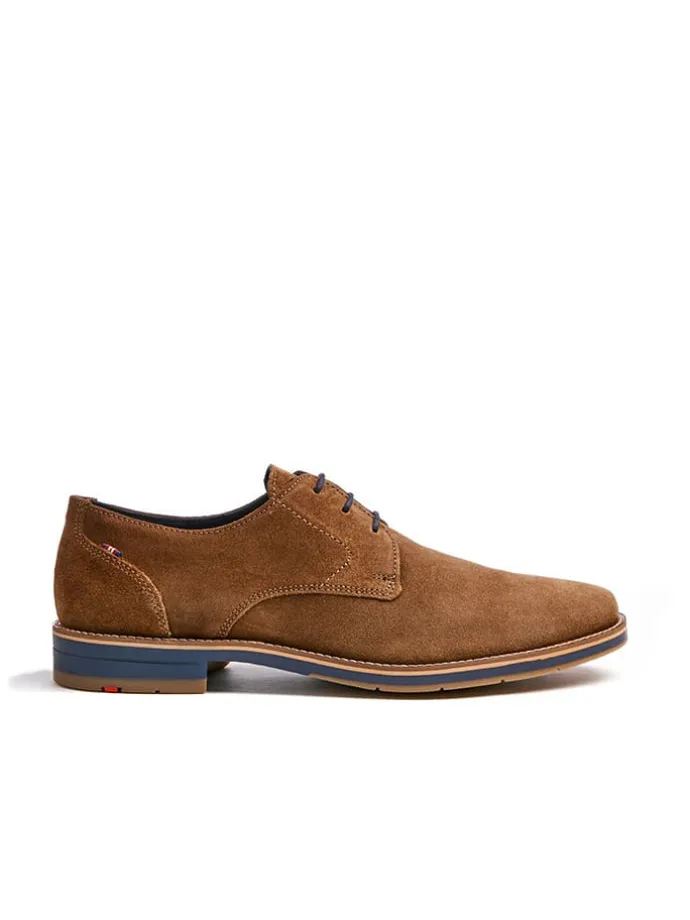 Leder-Schnürschuhe "Langston" in Hellbraun