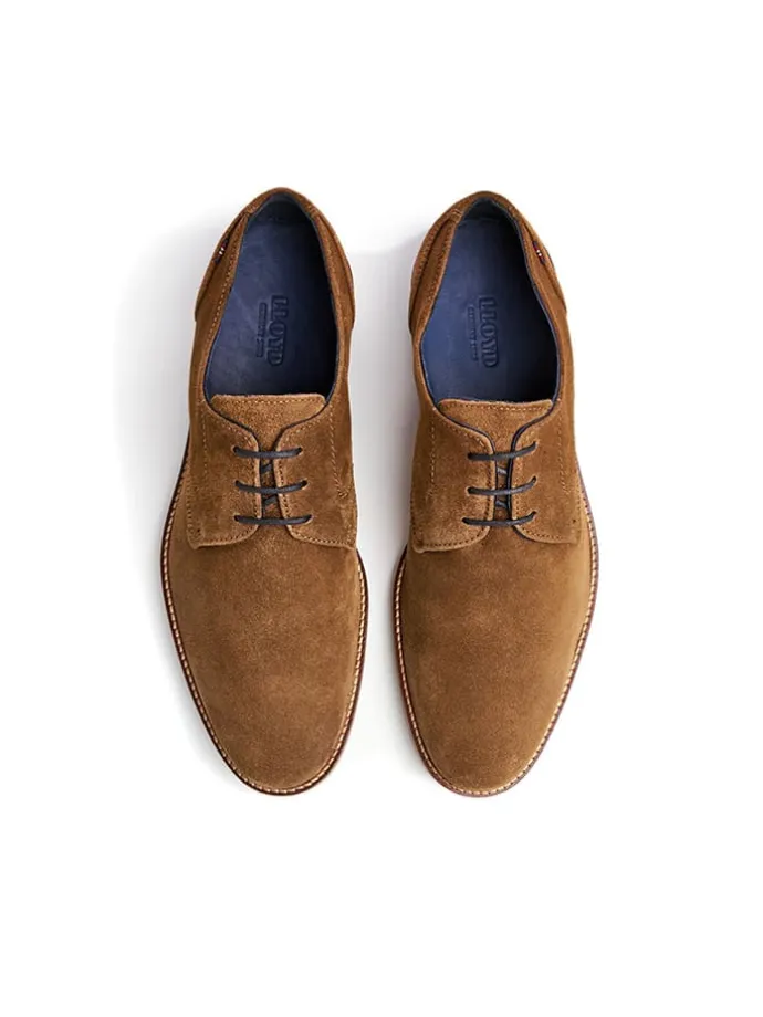 Leder-Schnürschuhe "Langston" in Hellbraun