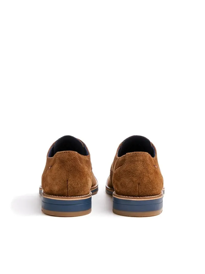 Leder-Schnürschuhe "Langston" in Hellbraun