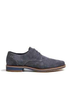 Leder-Schnürschuhe "Langston" in Grau