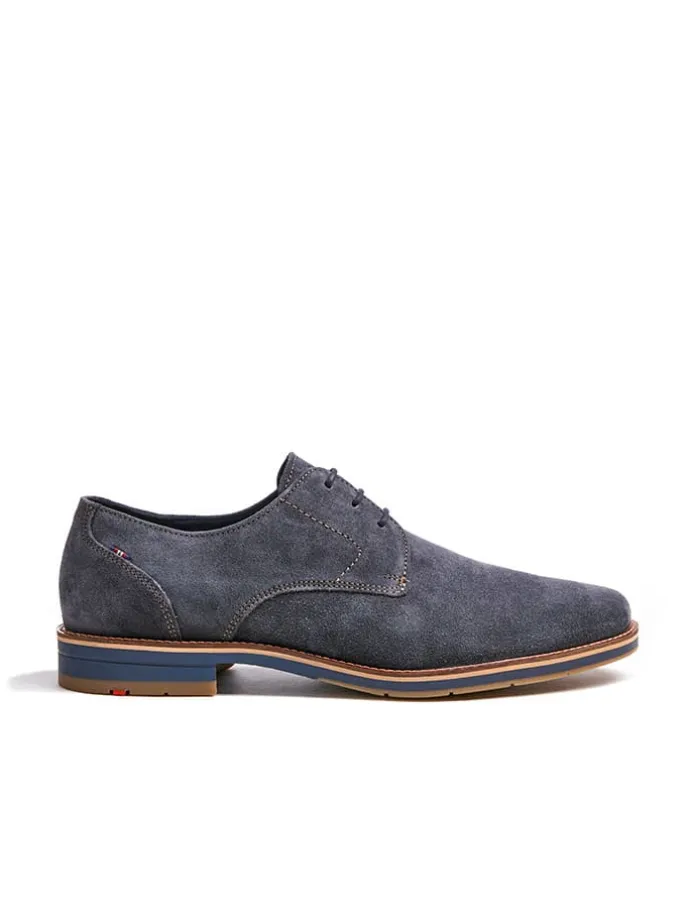 Leder-Schnürschuhe "Langston" in Grau