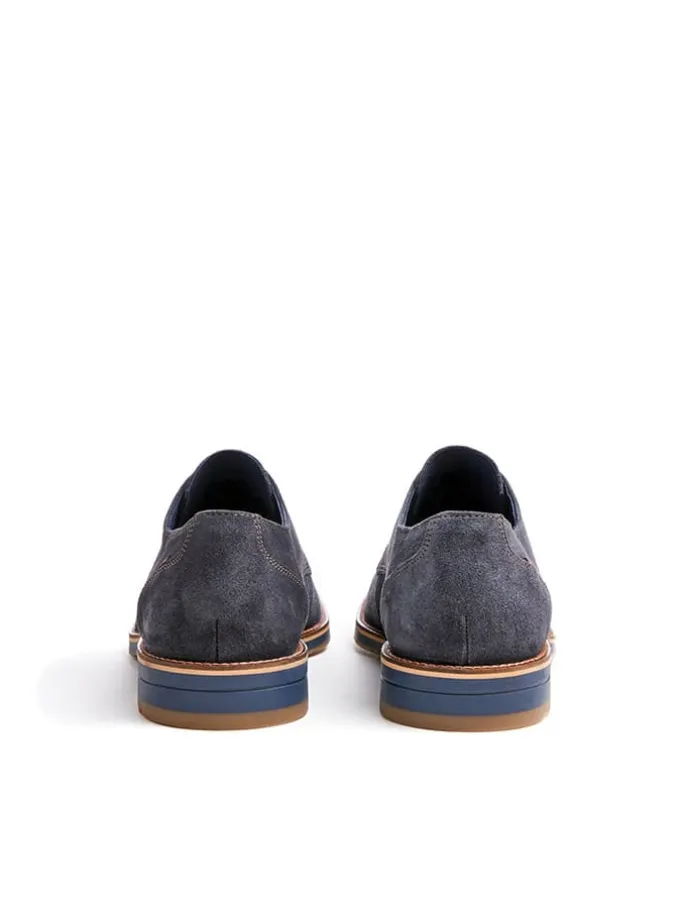 Leder-Schnürschuhe "Langston" in Grau