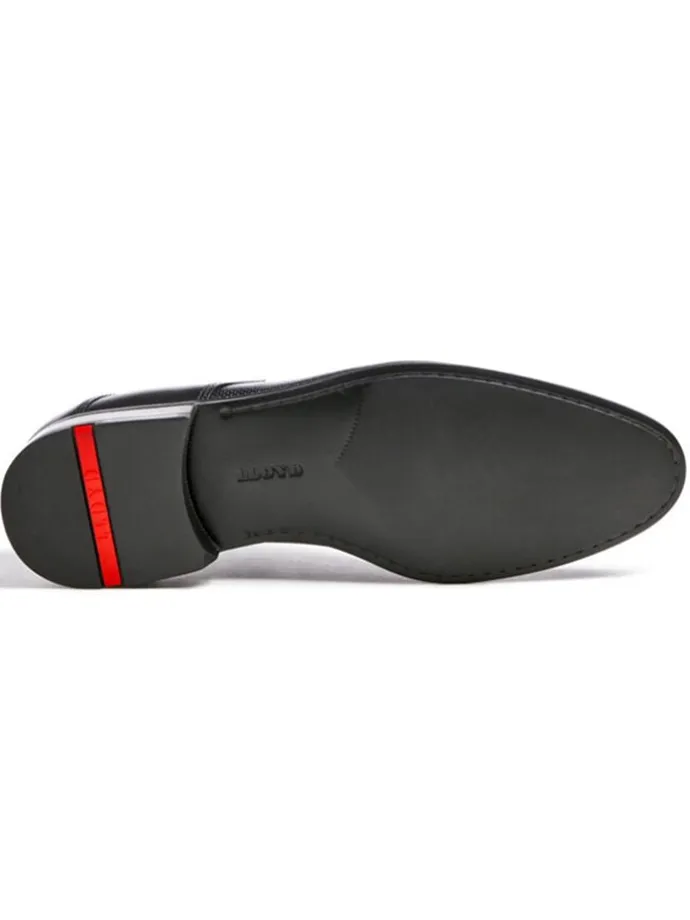 Leder-Schnürschuhe "Levin" in Schwarz