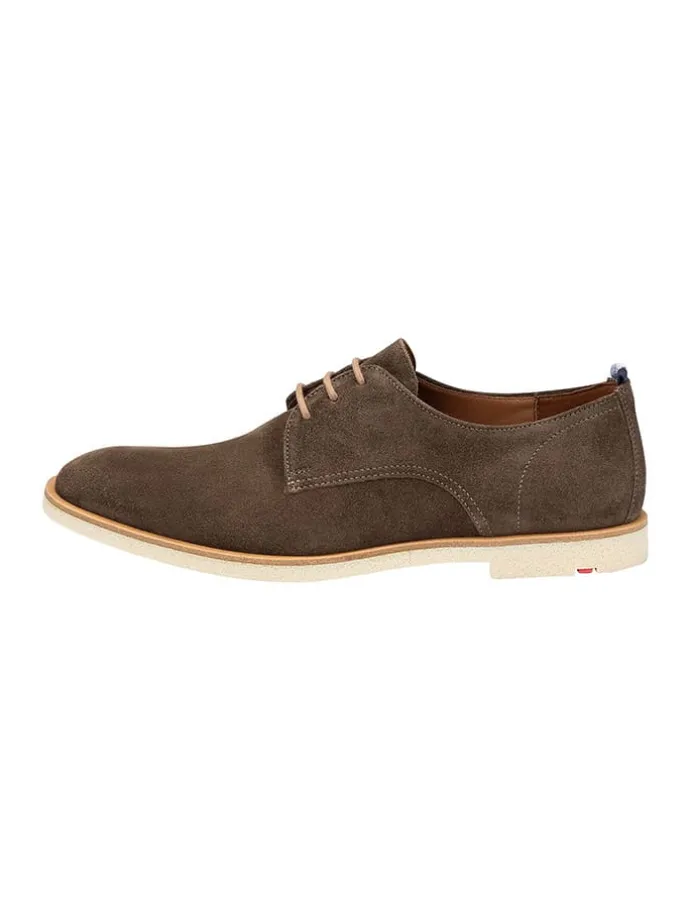 Leder-Schnürschuhe "Liman" in Taupe