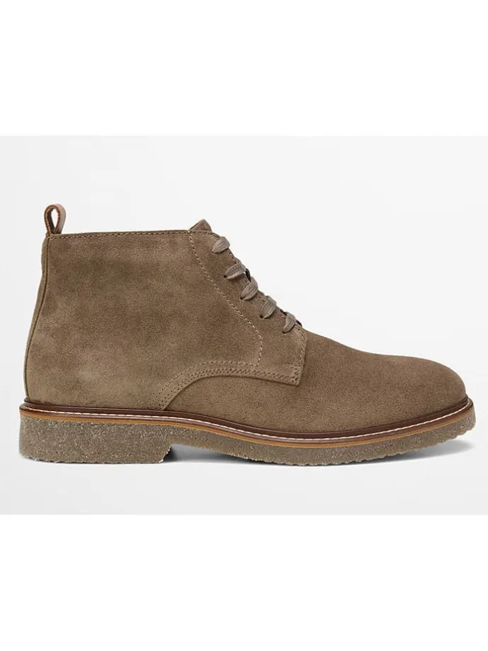 Leder-Schnürschuhe "Linus" in Hellbraun
