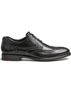 Leder-Schnürschuhe "Marian" in Schwarz