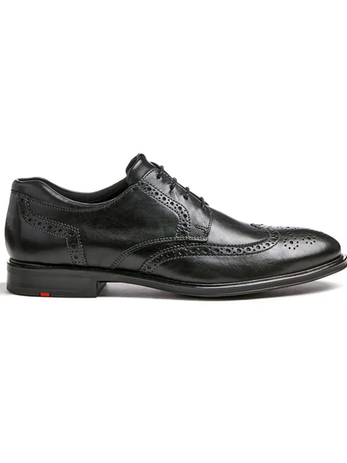 Leder-Schnürschuhe "Marian" in Schwarz