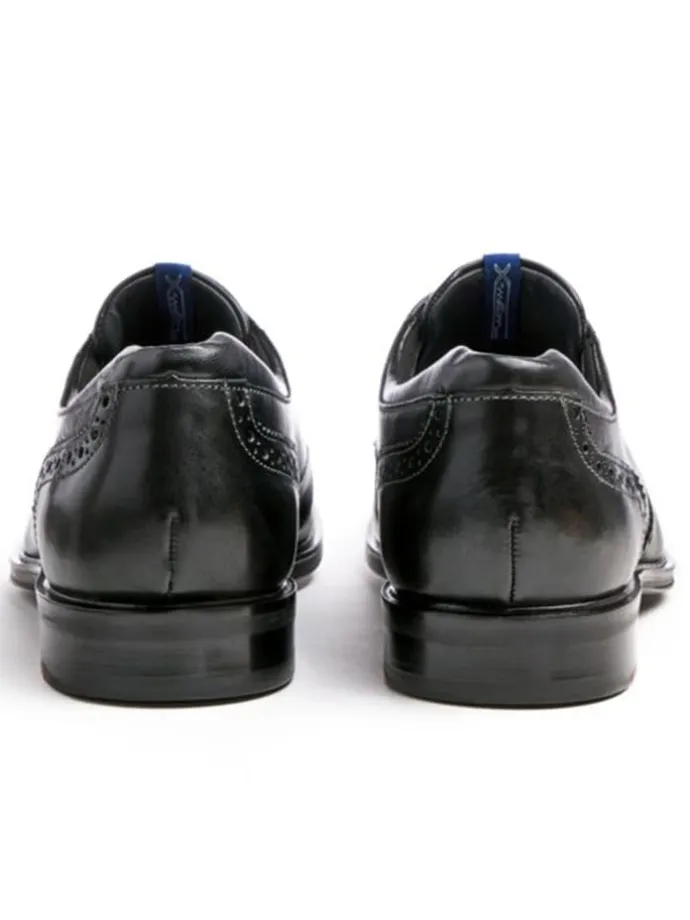 Leder-Schnürschuhe "Marian" in Schwarz