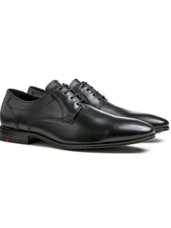 Leder-Schnürschuhe "Osmond" in Schwarz