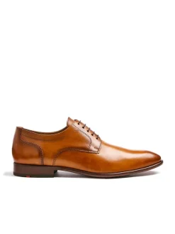 Leder-Schnürschuhe "Pados" in Hellbraun