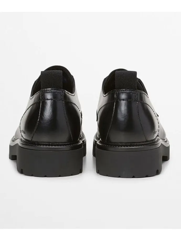 Leder-Schnürschuhe "Phil" in Schwarz