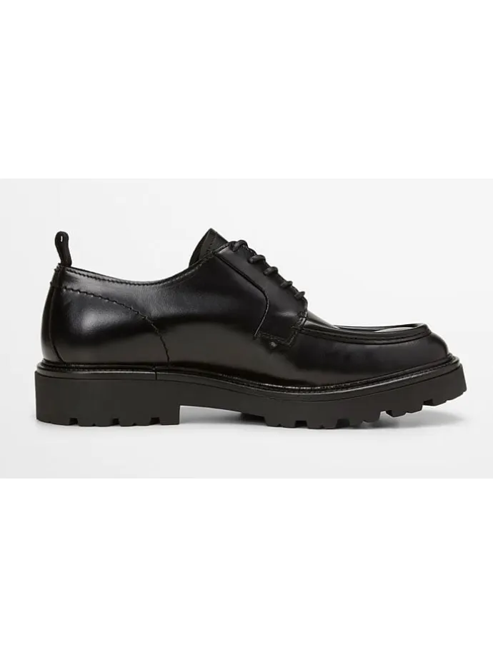 Leder-Schnürschuhe "Phil" in Schwarz