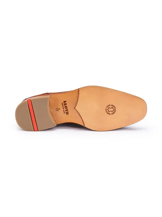 Leder-Schnürschuhe "Stanton" in Hellbraun