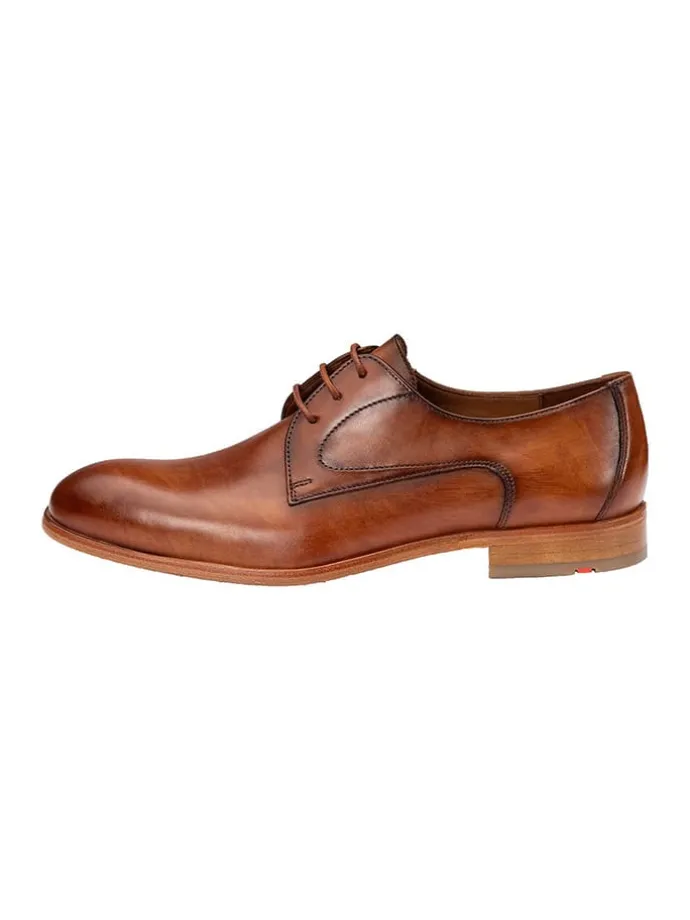 Leder-Schnürschuhe "Stanton" in Hellbraun