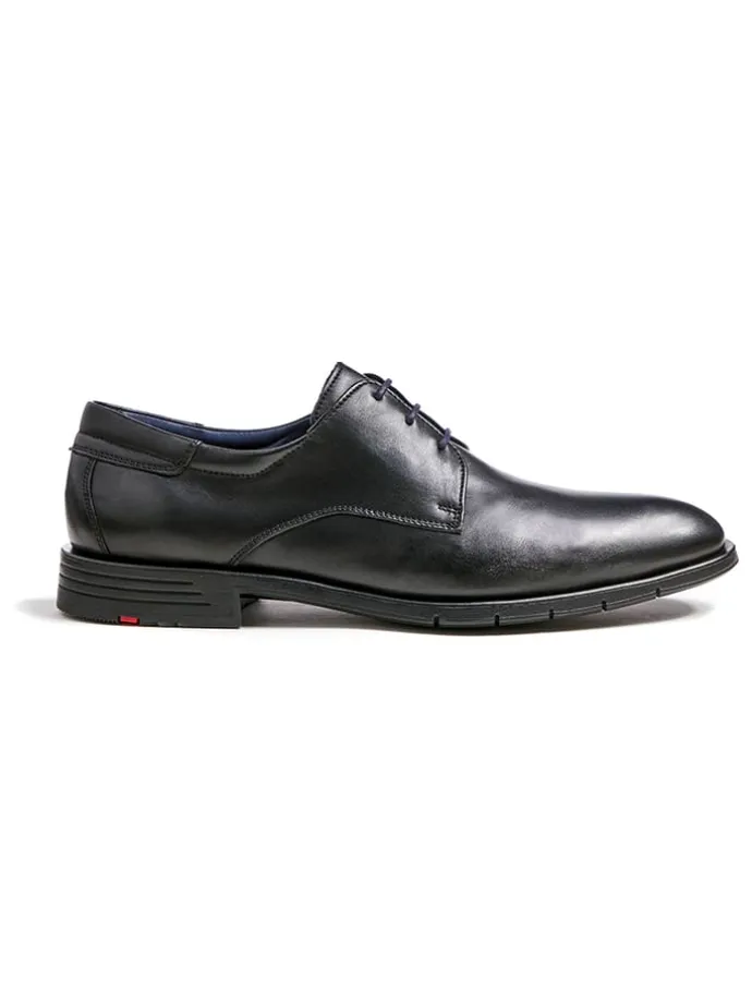 Leder-Schnürschuhe "Tambo" in Schwarz