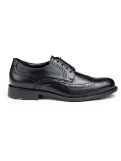 Leder-Schnürschuhe "Tampico" in Schwarz