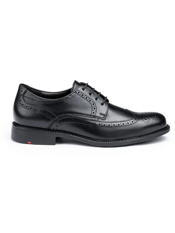 Leder-Schnürschuhe "Tampico" in Schwarz