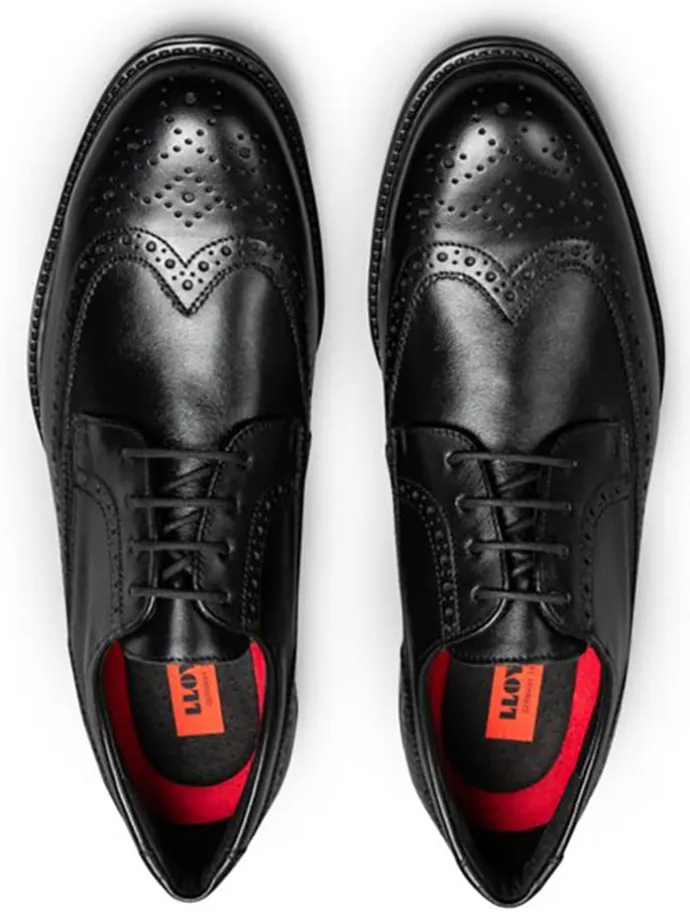 Leder-Schnürschuhe "Tampico" in Schwarz