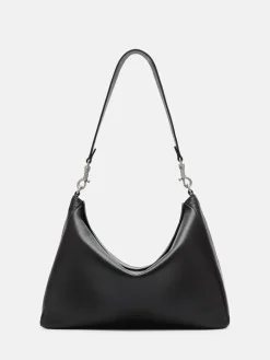 Leder-Schultertasche "Abigail" in Schwarz - (B)32 x (H)24 x (T)13 cm