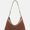 Leder-Schultertasche "Abigail" in Hellbraun - (B)32 x (H)24 x (T)13 cm