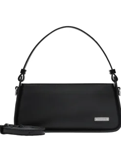 Leder-Schultertasche "Crossbody XS" in Schwarz - (B)22 x (H)10 x (T)7 cm