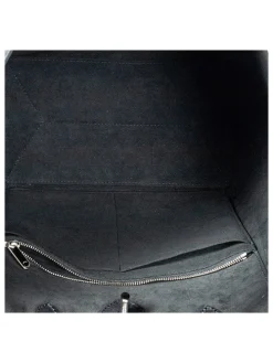 Leder-Schultertasche in Schwarz - (B)41 x (H)28 x (T)15 cm