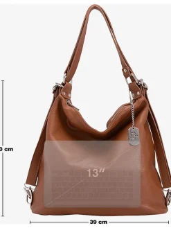Leder-Schultertasche 