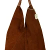 Leder-Shopper "Eleonora" in Hellbraun - (B)40 x (H)31 x (T)2 cm