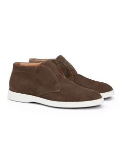 Leder-Slipper "Humphrey" in Braun