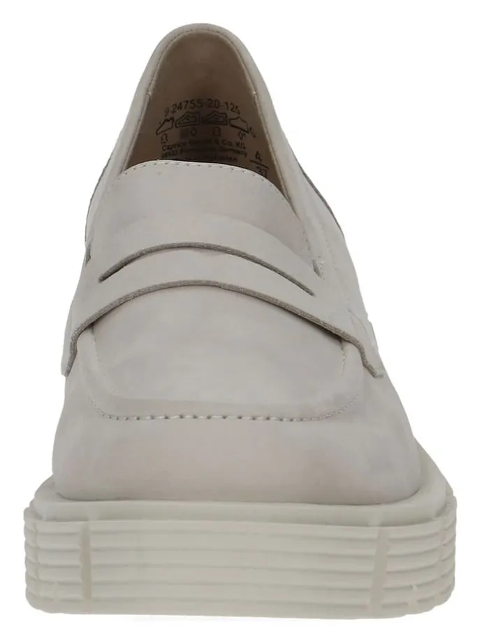 Leder-Slipper in Creme