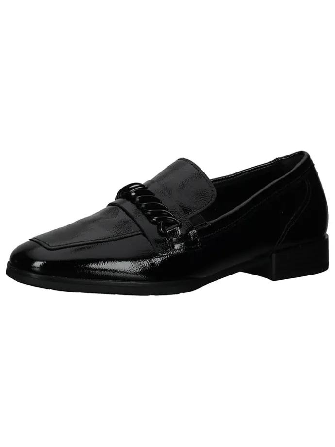 Leder-Slipper in Schwarz