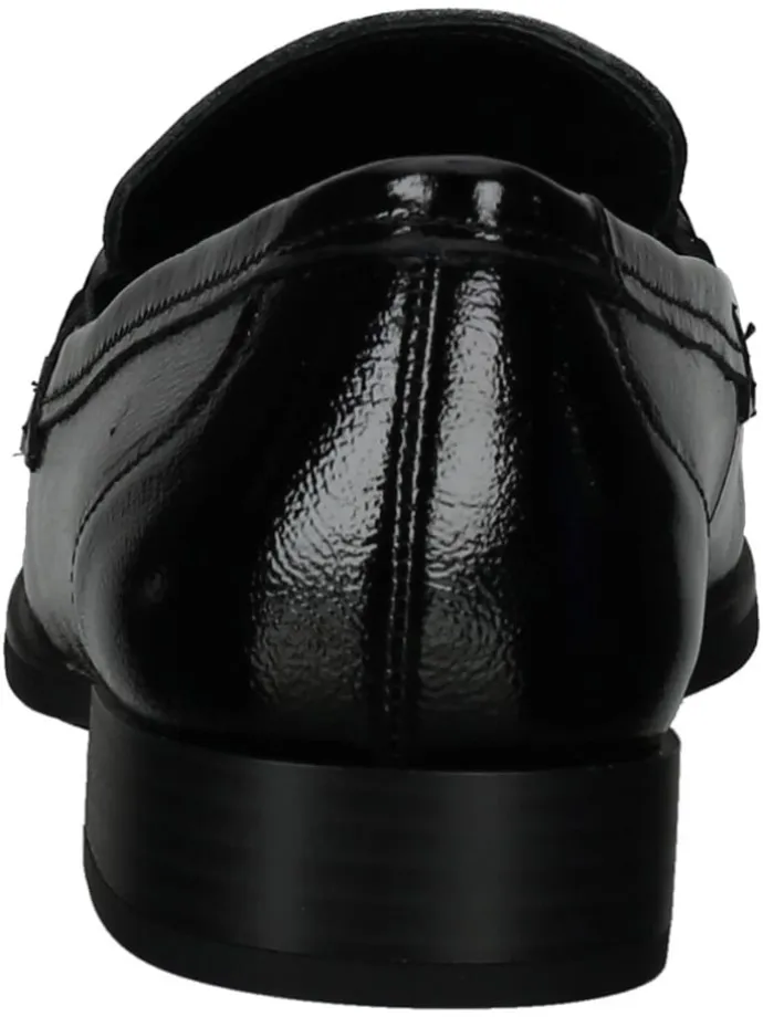 Leder-Slipper in Schwarz