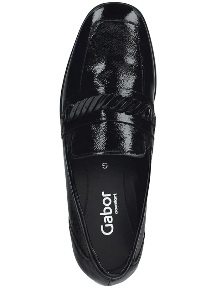 Leder-Slipper in Schwarz