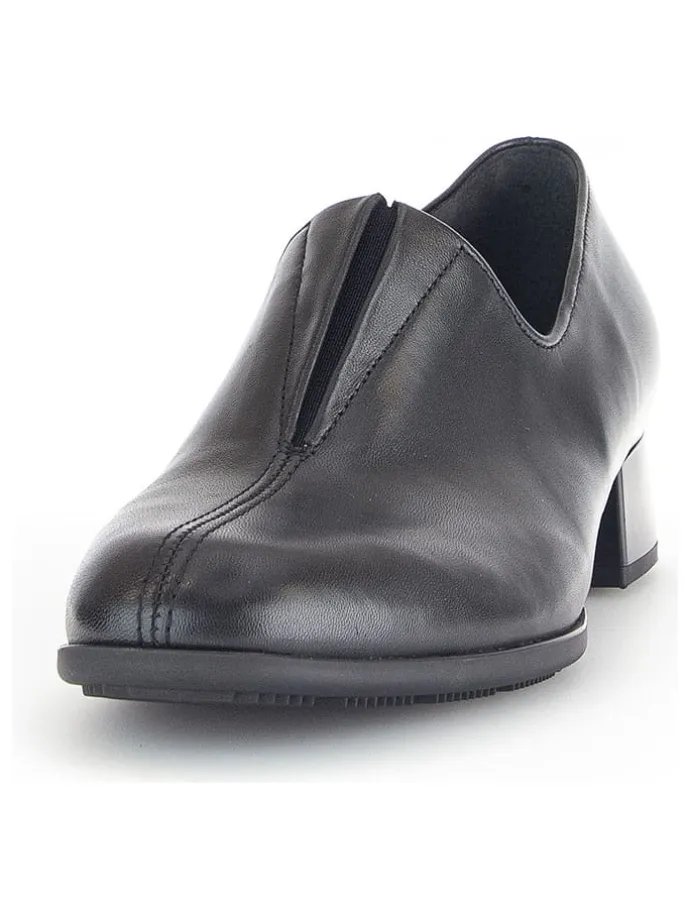 Leder-Slipper in Schwarz