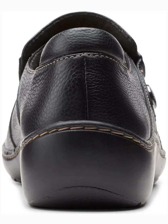 Leder-Slipper in Schwarz