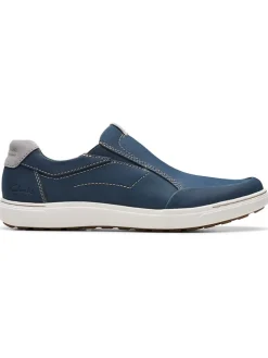 Leder-Slipper "Mapstone Step" in Dunkelblau