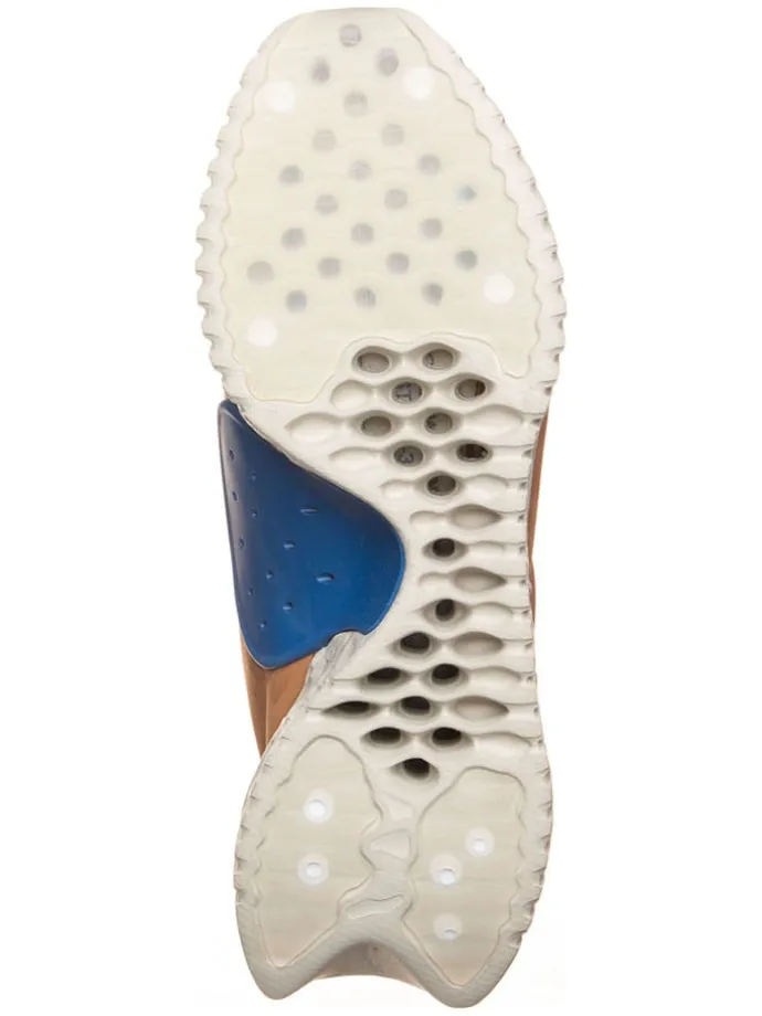 Leder-Slipper "Nike X Undercover Moc Flow" in Hellbraun/ Blau