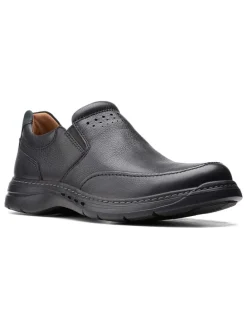 Leder-Slipper "Un Brawley" in Schwarz