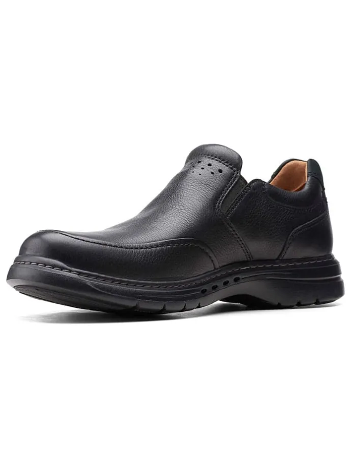 Leder-Slipper "Un Brawley" in Schwarz
