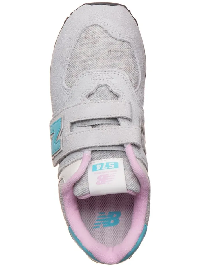 Leder-Sneakers "574" in Grau