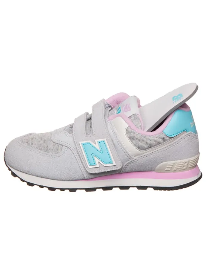 Leder-Sneakers "574" in Grau