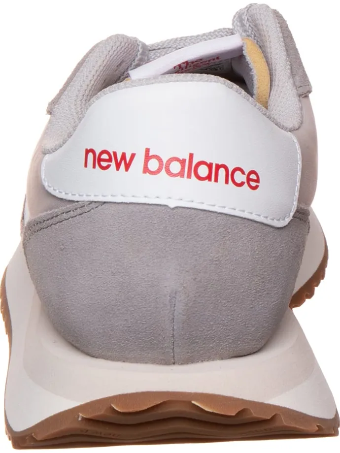 Leder-Sneakers "237" in Grau/ Beige
