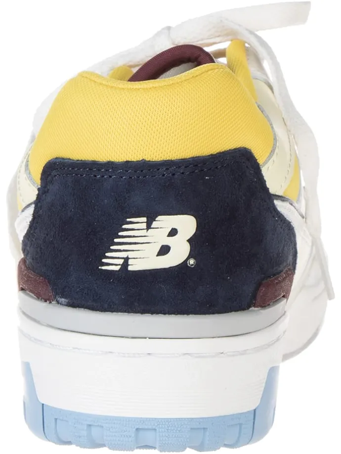 Leder-Sneakers "BB550NCF" in Weiß/ Blau/ Gelb