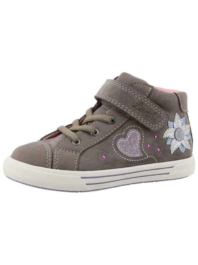 Leder-Sneakers "Brooke" in Grau