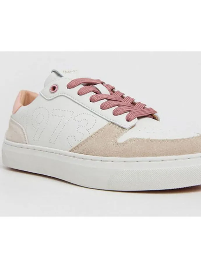Leder-Sneakers "Camden Seal" in Weiß/ Beige