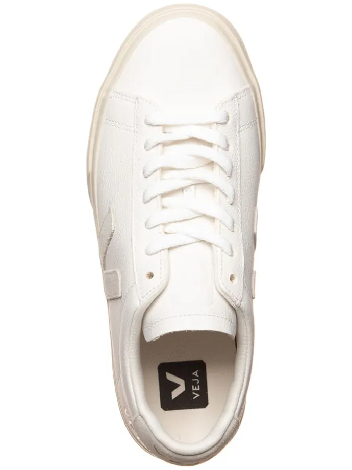 Leder-Sneakers "Campo" in Weiß/ Creme