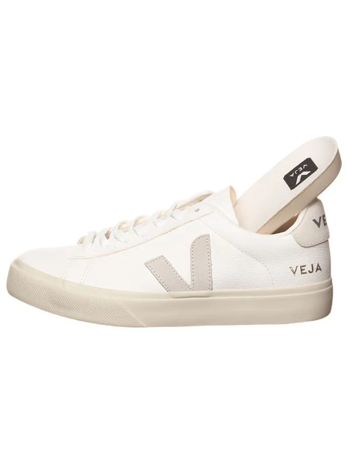 Leder-Sneakers "Campo" in Weiß/ Creme