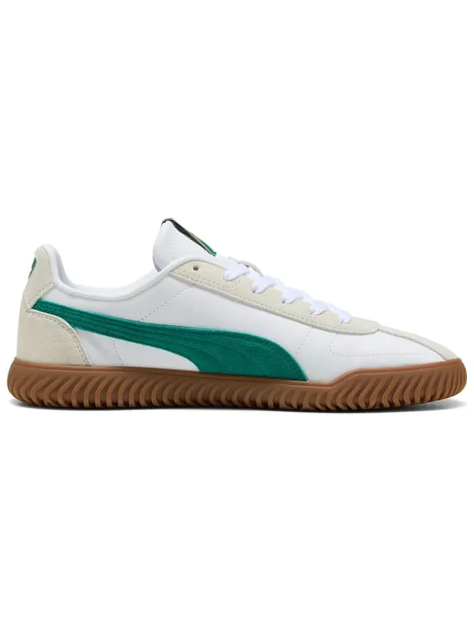 Leder-Sneakers "Club Kayzer" in Weiß/ Beige/ Grün