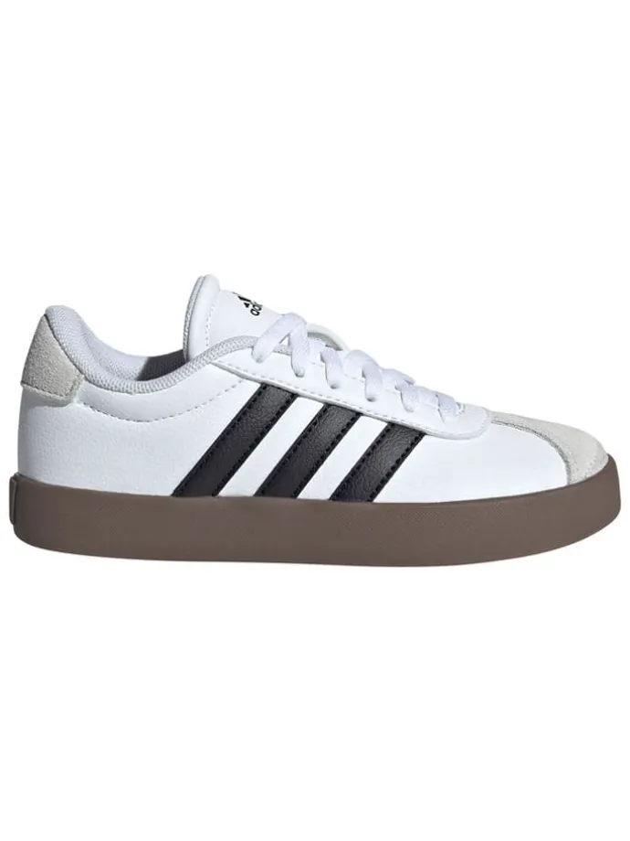 Leder-Sneakers "Court 3.0" in Weiß/ Schwarz
