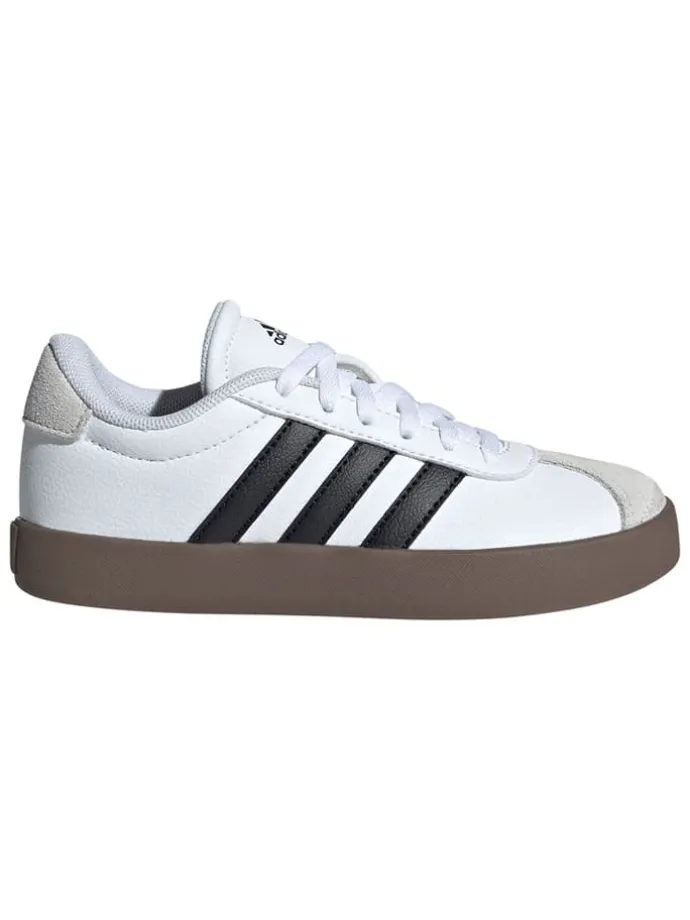 Leder-Sneakers "Court 3.0" in Weiß/ Schwarz